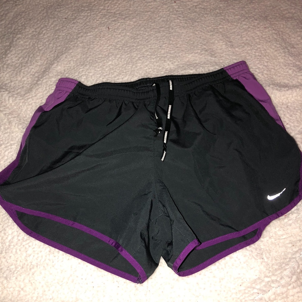 Black And Purple Nike DryFit Shorts